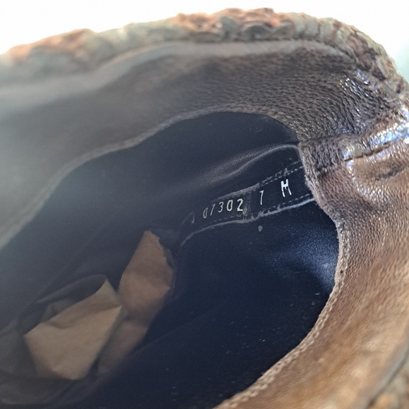 Stuart Weitzman Pimilco Knit Brown Leather Moto Boot - Picture 7 of 8